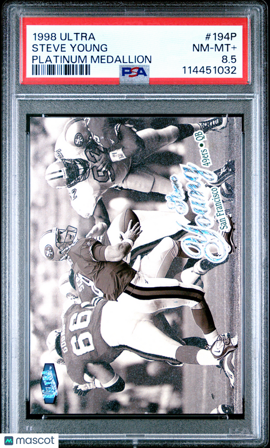 1998 Ultra Steve Young #194P Platinum Medallion PSA 8.5
