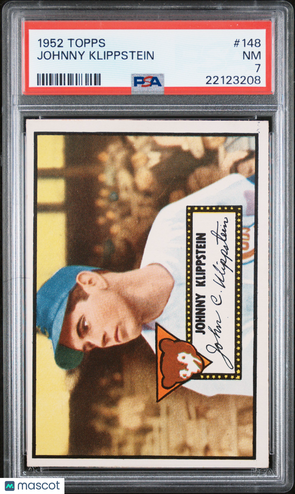 1952 Topps Johnny Klippstein #148 PSA 7