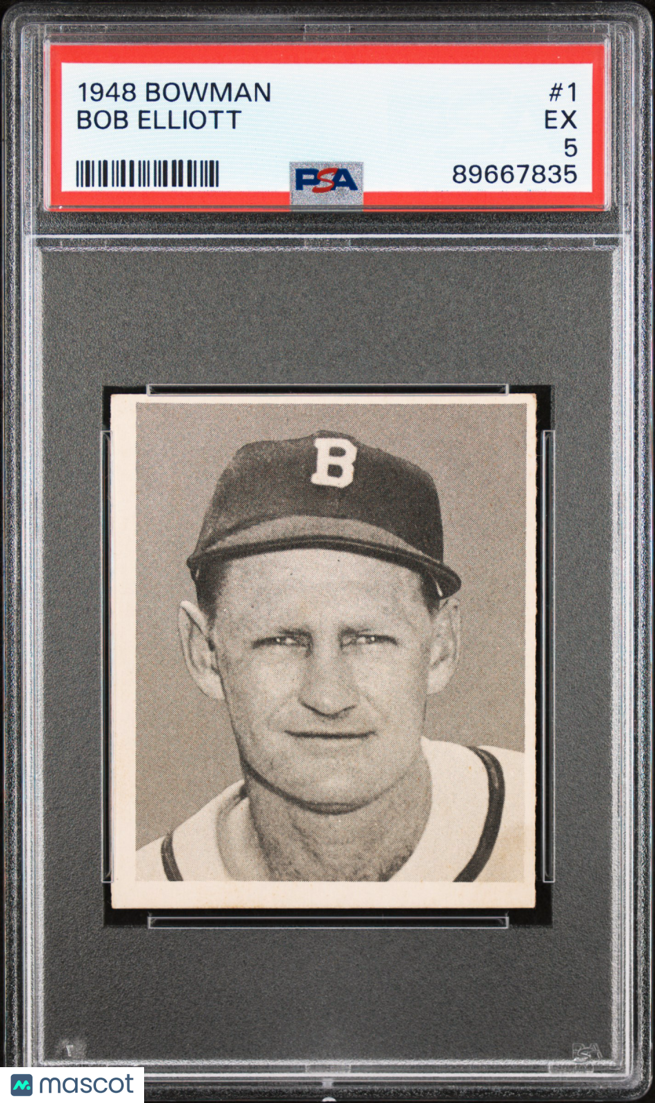 1948 Bowman Bob Elliott #1 PSA 5