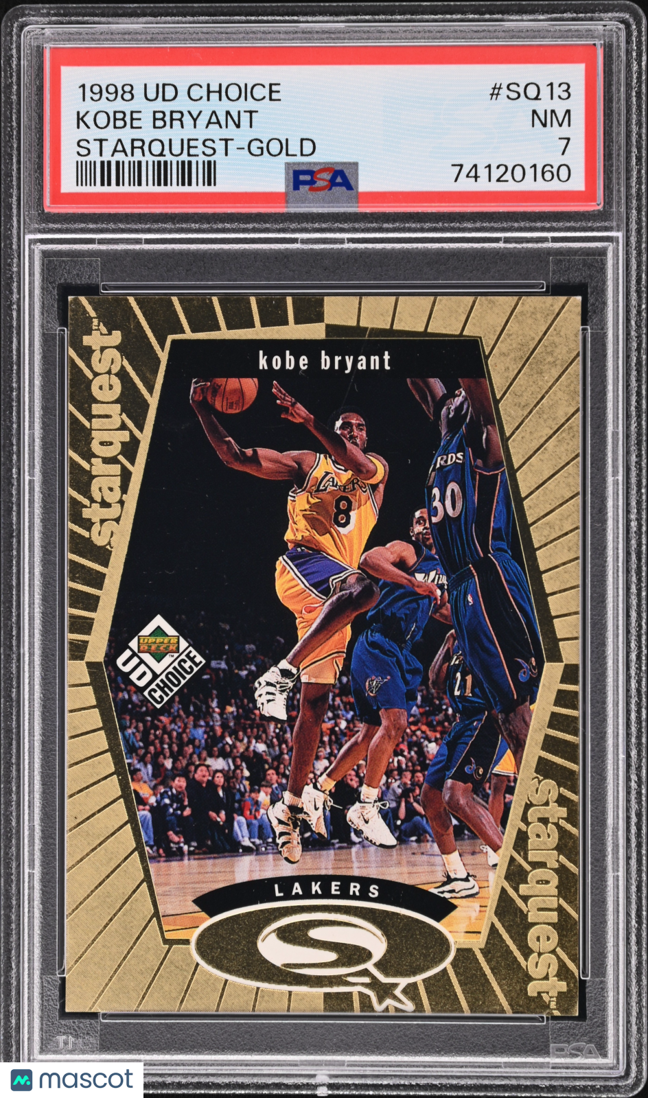 1998 UD Choice Starquest Kobe Bryant #SQ13 Gold PSA 7 81/100 Career High Points