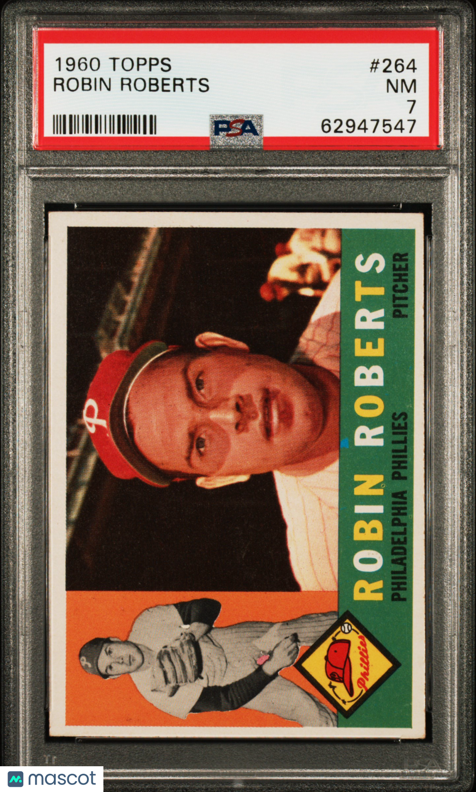 1960 Topps Robin Roberts #264 PSA 7