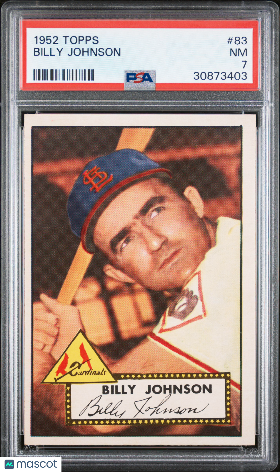 1952 Topps Billy Johnson #83 PSA 7