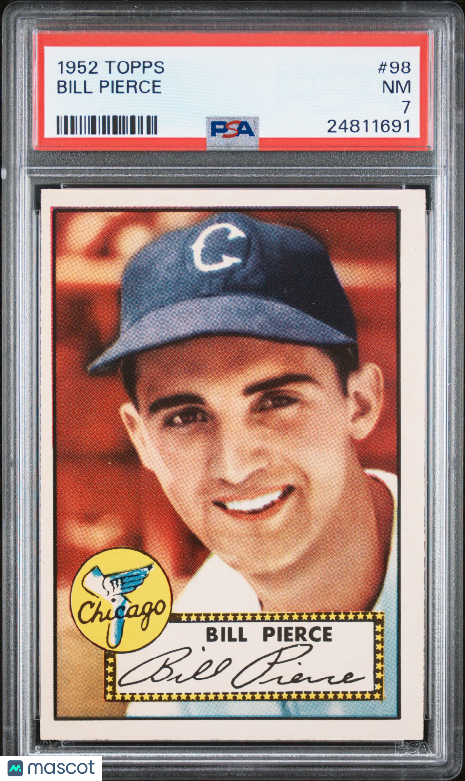 1952 Topps Bill Pierce #98 PSA 7