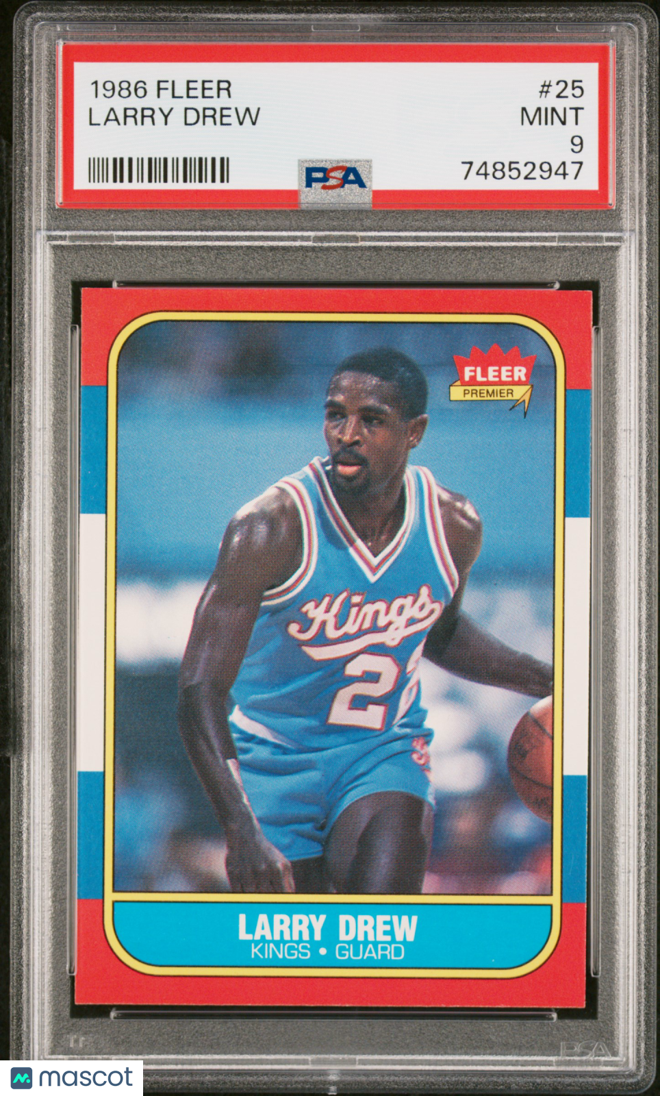 1986 Fleer Larry Drew #25 PSA 9