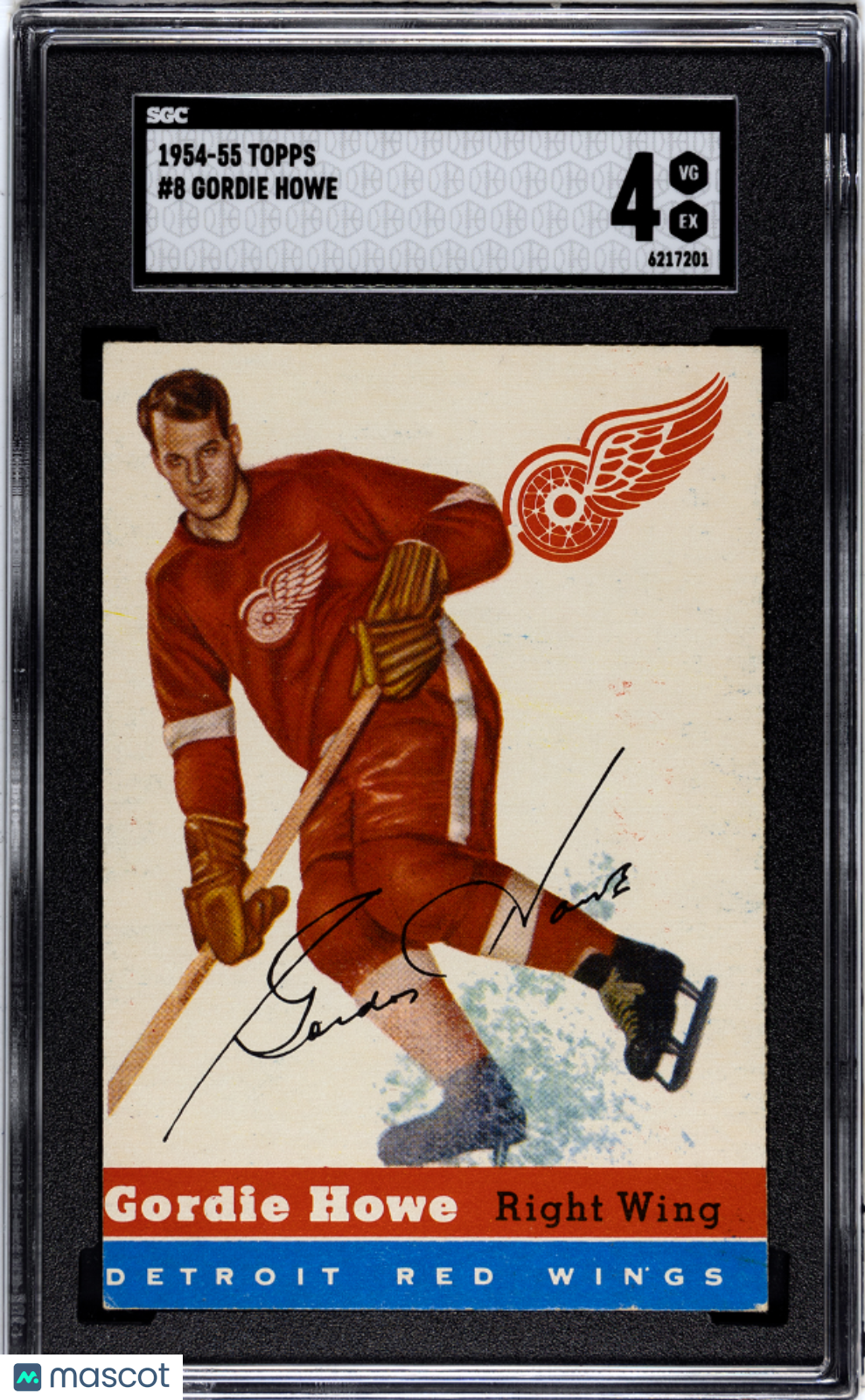 1954 Topps Gordie Howe #8 SGC 4