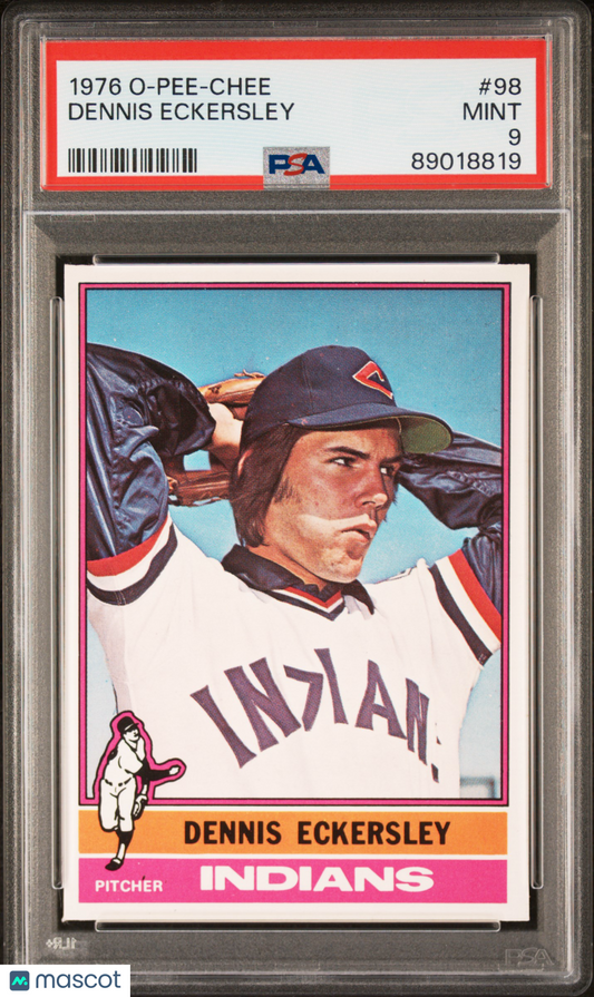 1976 O-Pee-Chee Dennis Eckersley #98 PSA 9