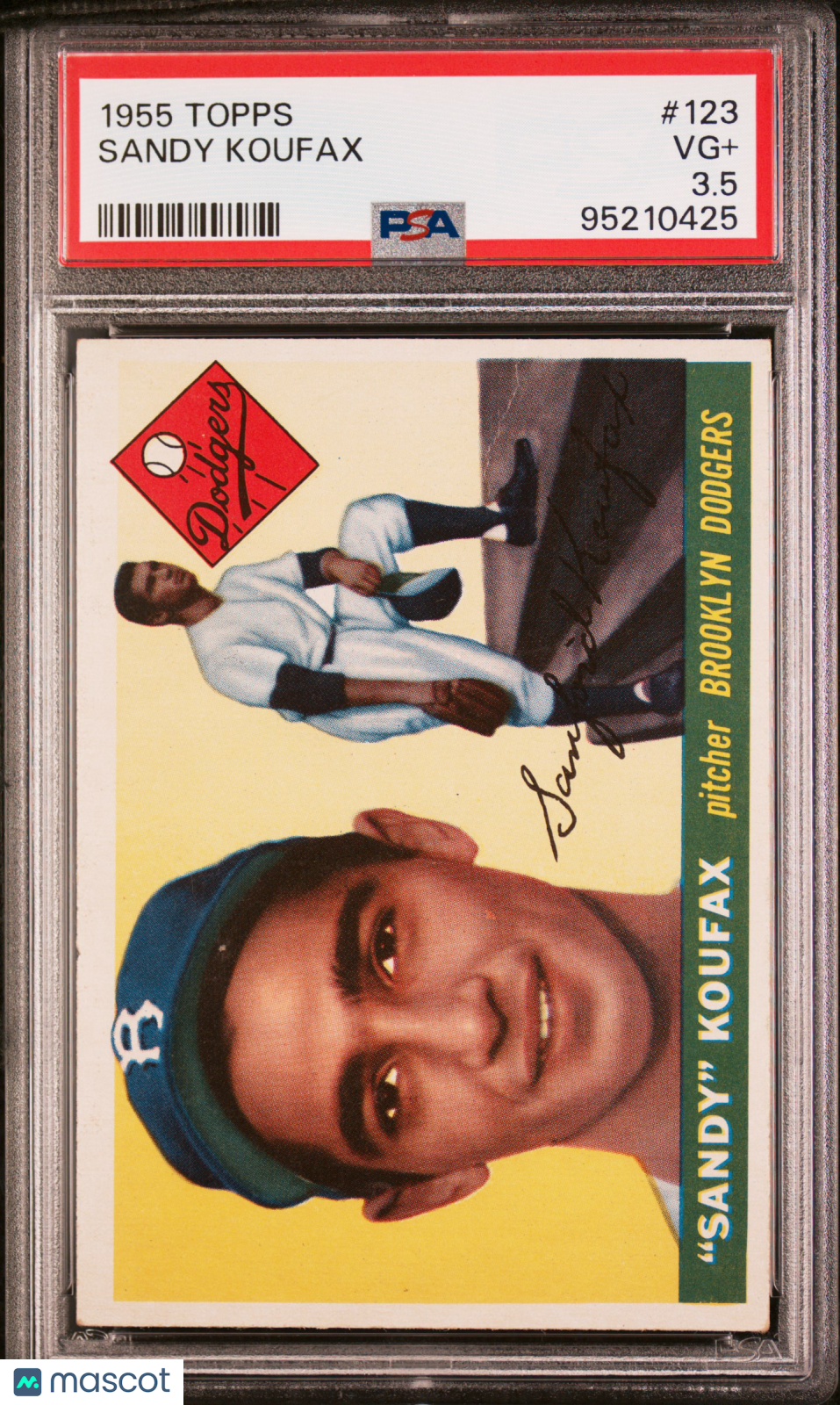 1955 Topps Sandy Koufax #123 PSA 3.5