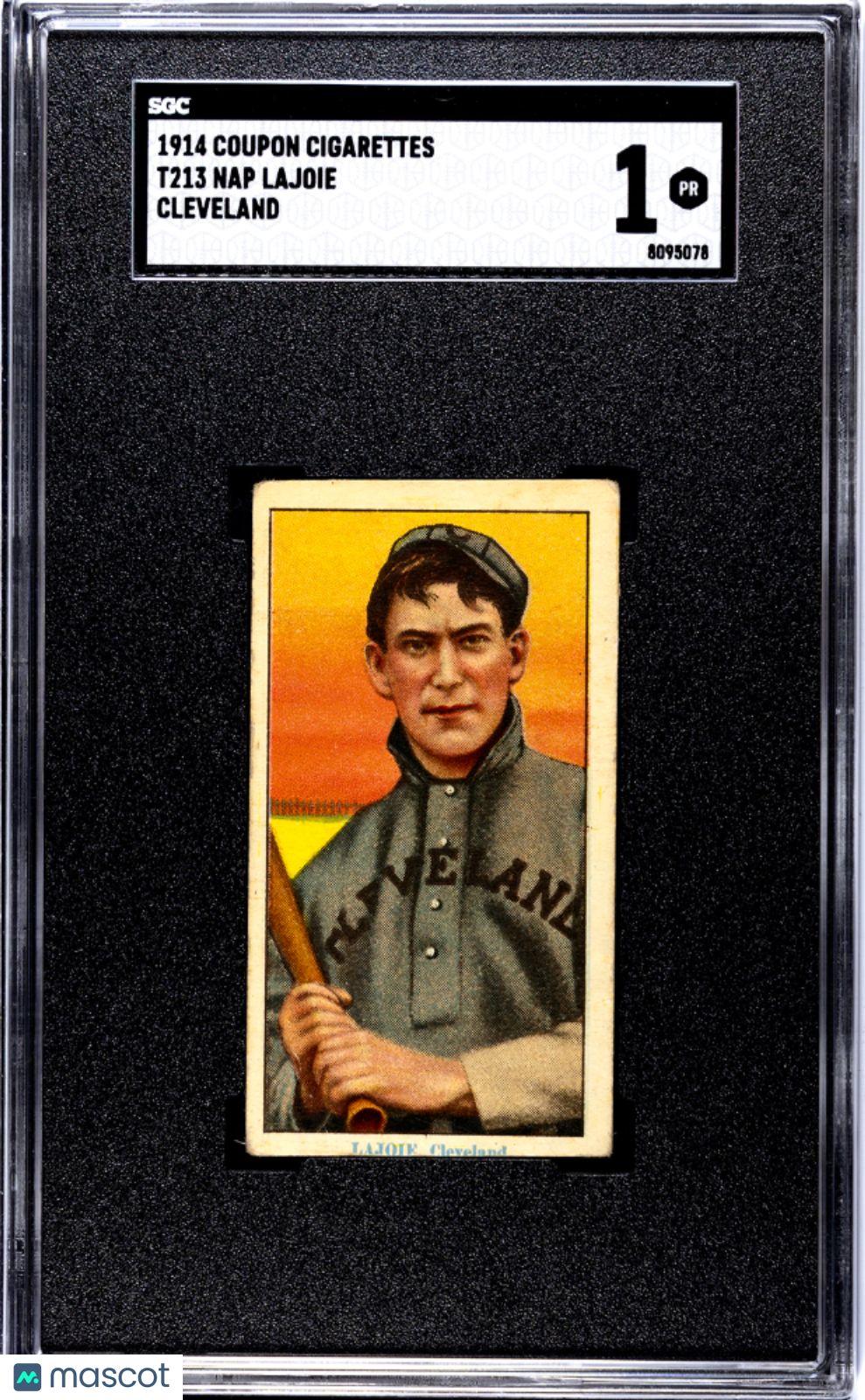 1914 Coupon Cigarettes (T213) Nap Lajoie Cleveland SGC 1