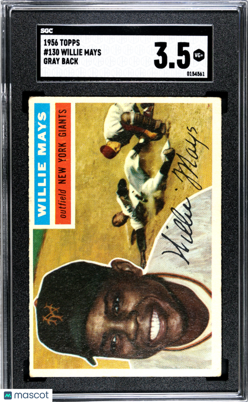 1956 Topps Willie Mays #130 Gray Back SGC 3.5