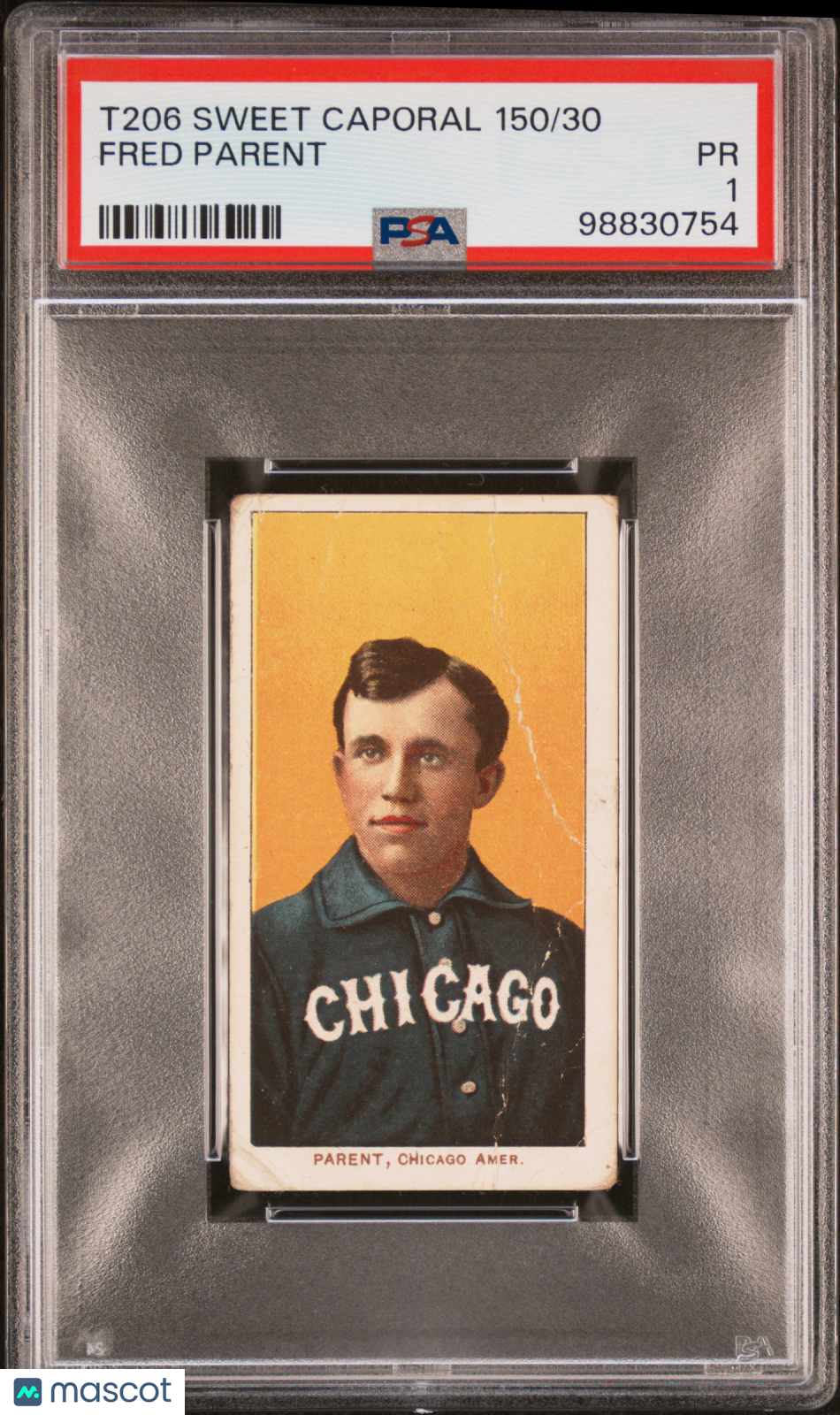 1909-11 T206 Sweet Caporal 150/30 Fred Parent PSA 1