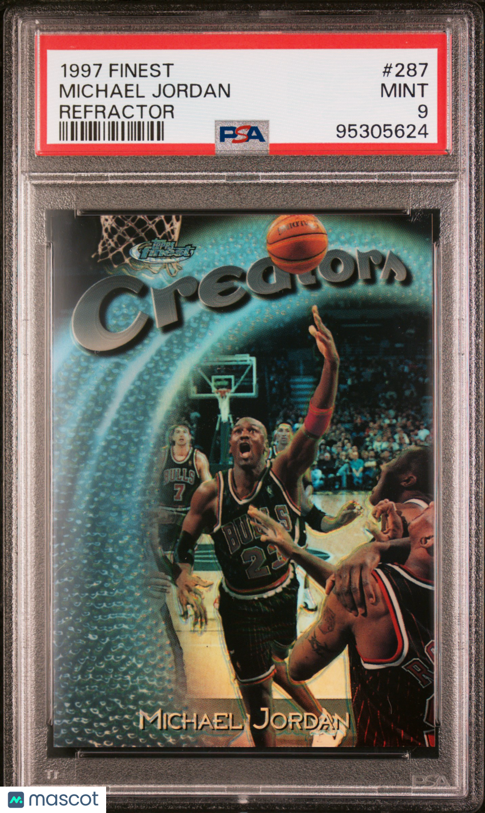 1997 Finest Michael Jordan #287 Refractor PSA 9