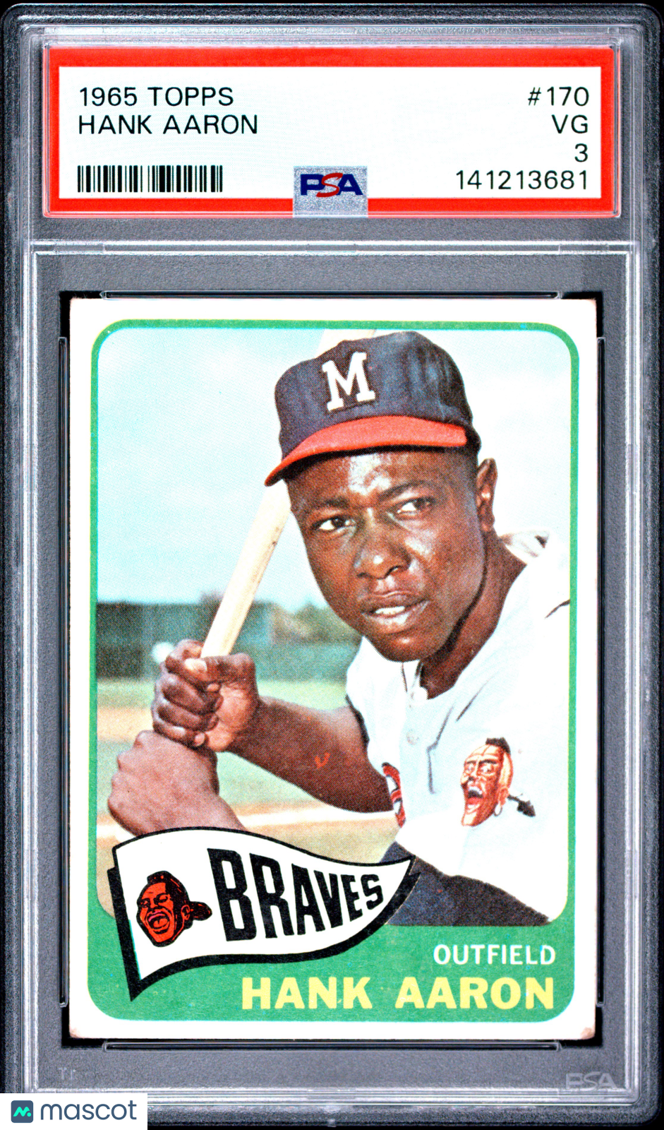 1965 Topps Hank Aaron #170 PSA 3