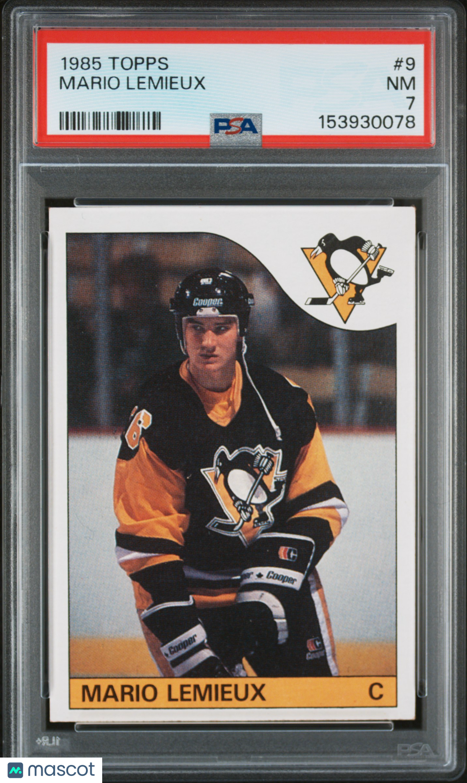 1985 Topps Mario Lemieux #9 PSA 7