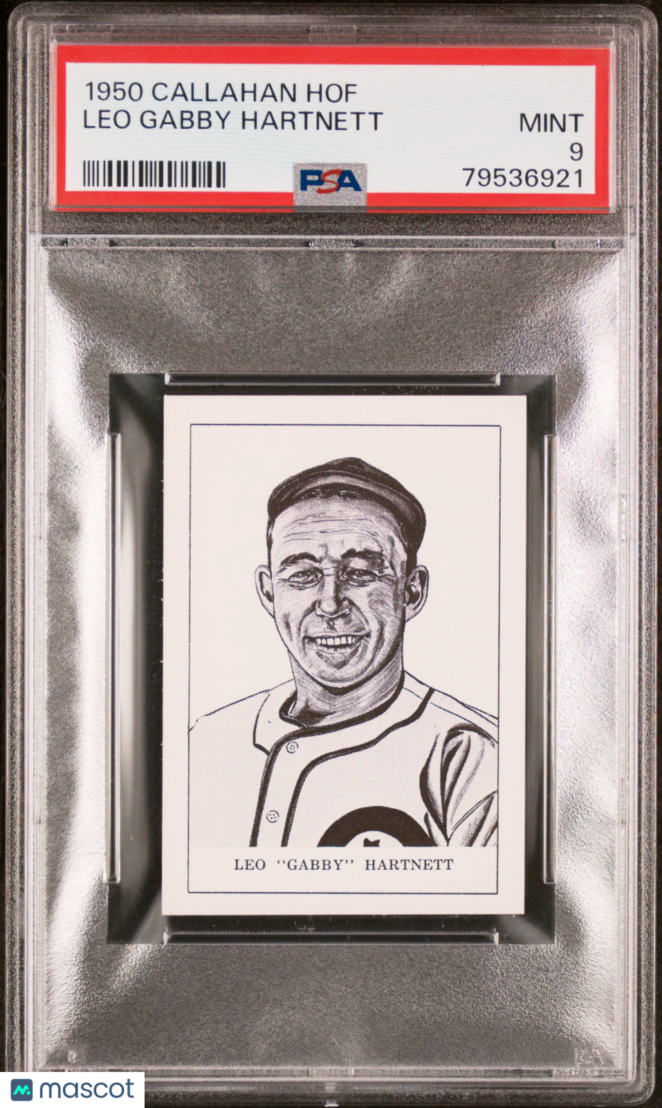 1950 Callahan Hall Of Fame Leo Gabby Hartnett PSA 9