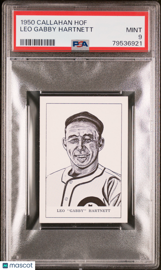1950 Callahan Hall Of Fame Leo Gabby Hartnett PSA 9