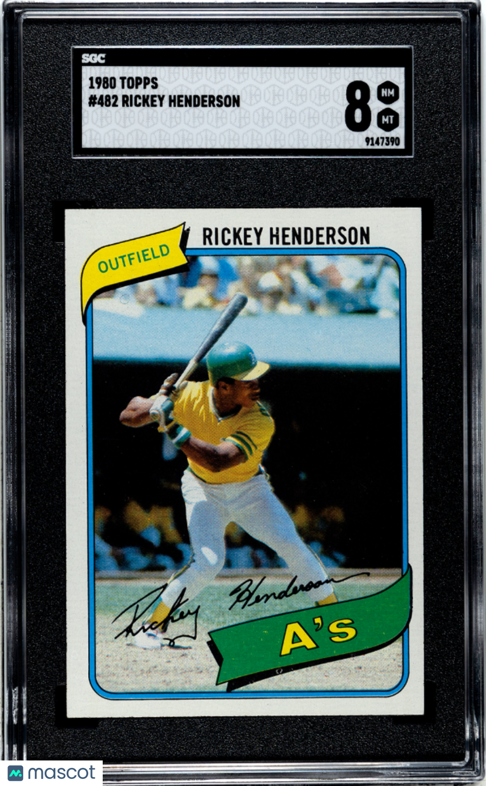 1980 Topps Rickey Henderson #482 SGC 8