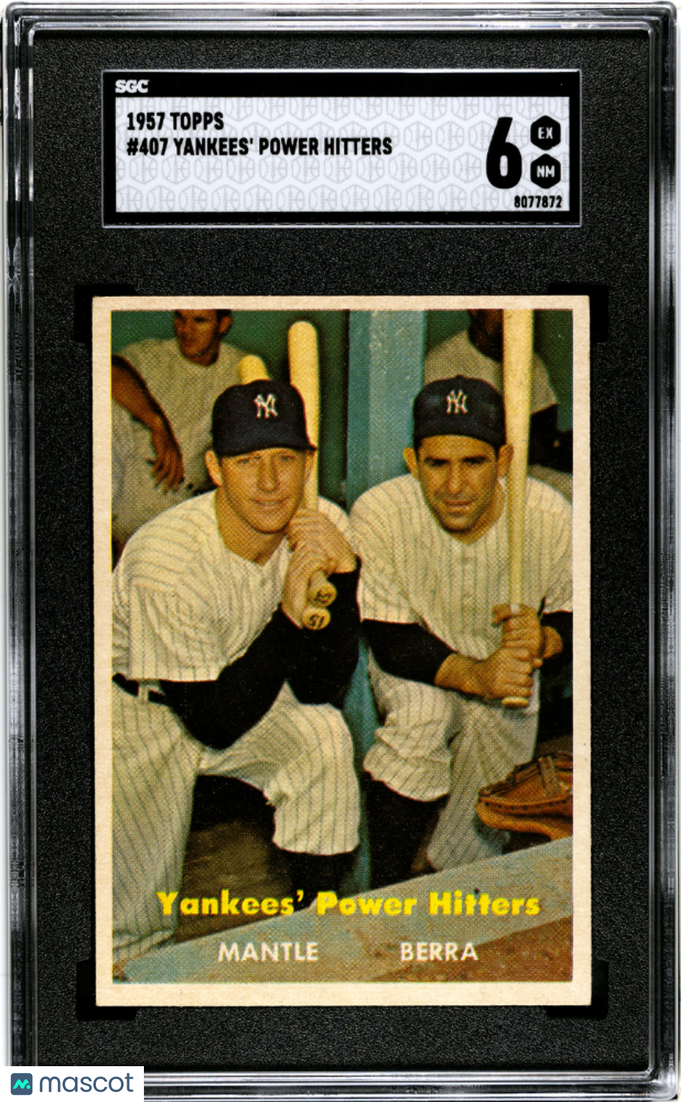 1957 Topps Yankees' Power Hitters #407 SGC 6