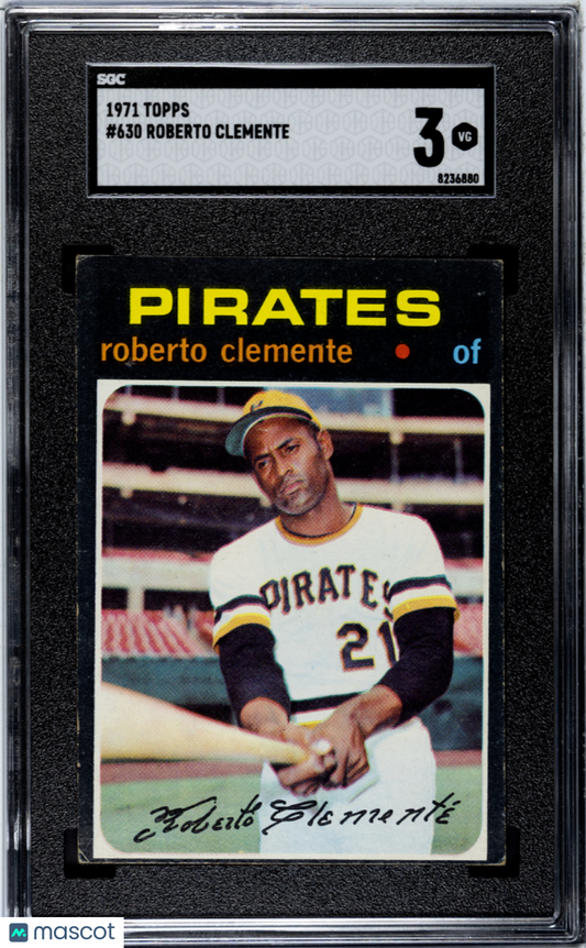 1971 Topps Roberto Clemente #630 SGC 3