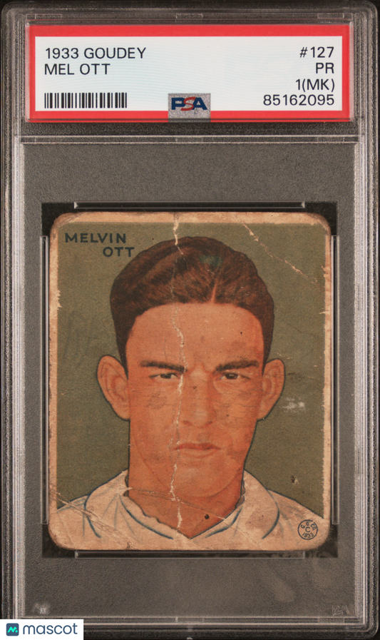 1933 Goudey Mel Ott #127 PSA 1 MK