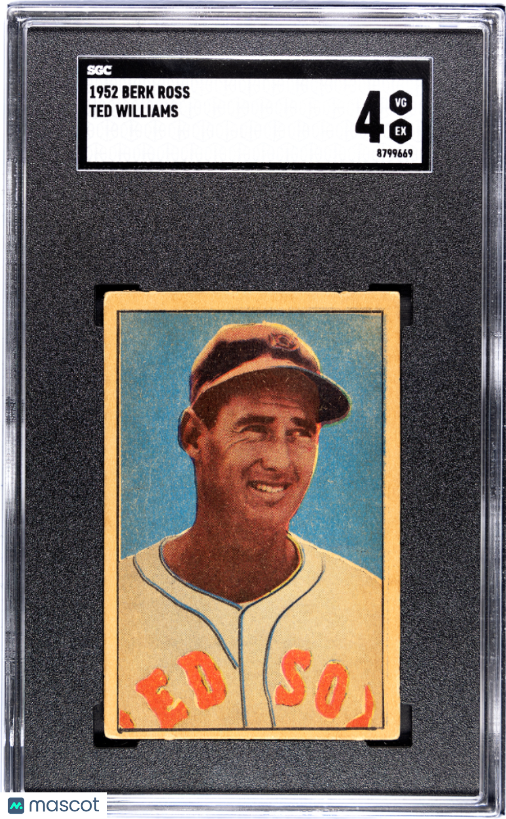 1952 Berk Ross Ted Williams SGC 4