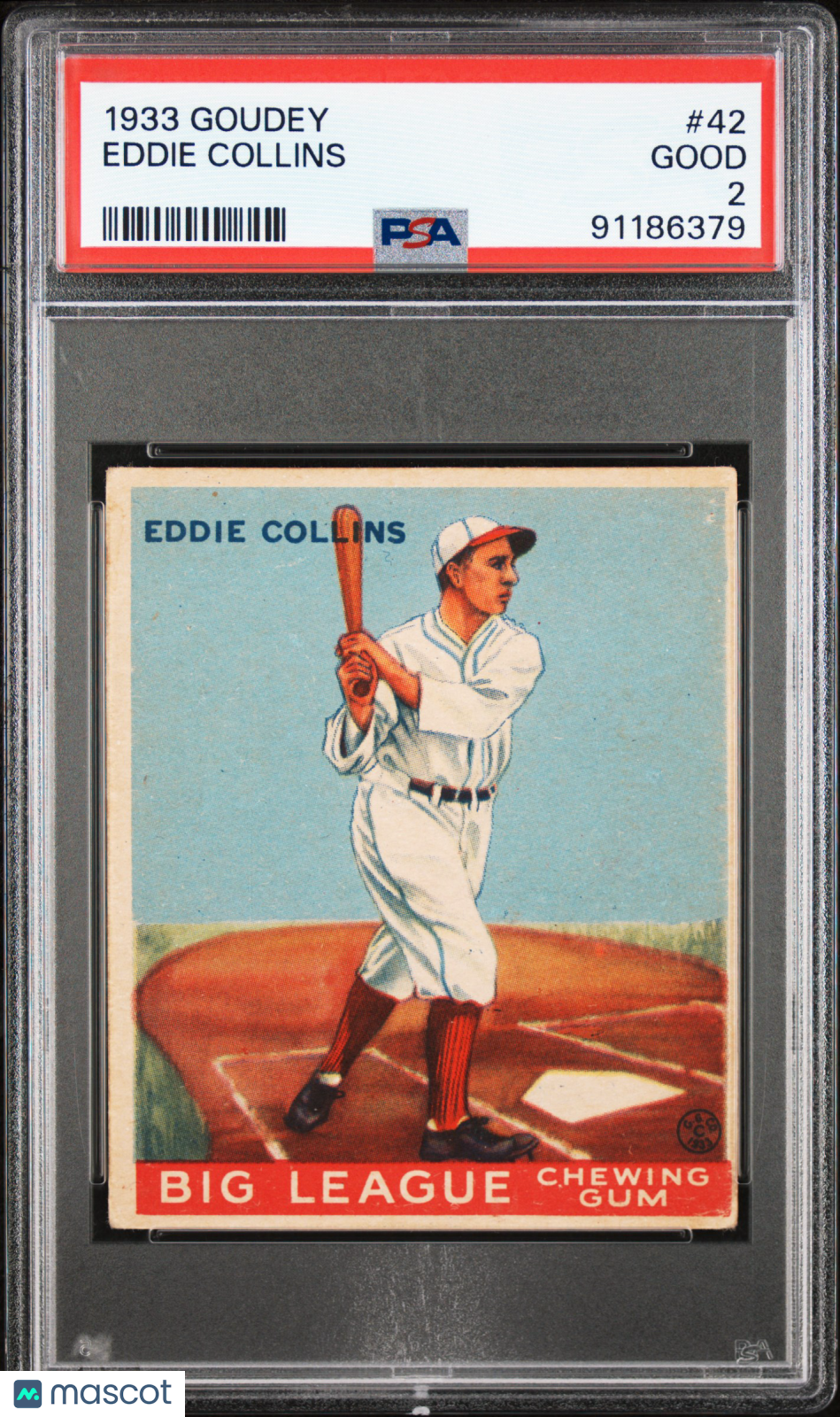 1933 Goudey Eddie Collins #42 PSA 2