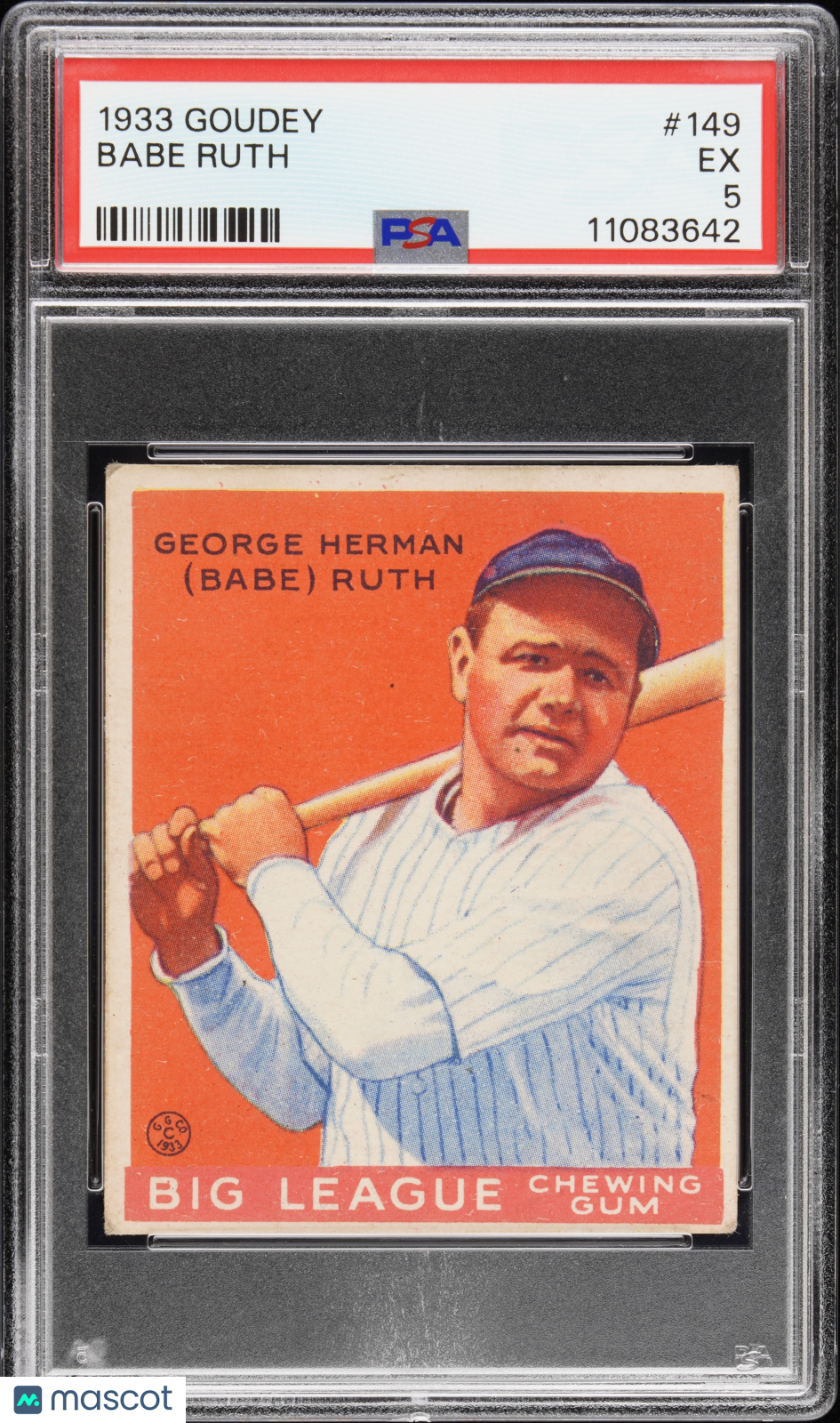 1933 Goudey Babe Ruth #149 PSA 5