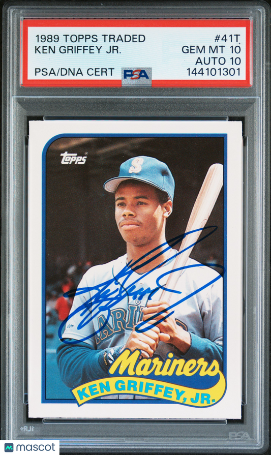 1989 Topps Traded Ken Griffey JR. #41T PSA 10 Auto 10