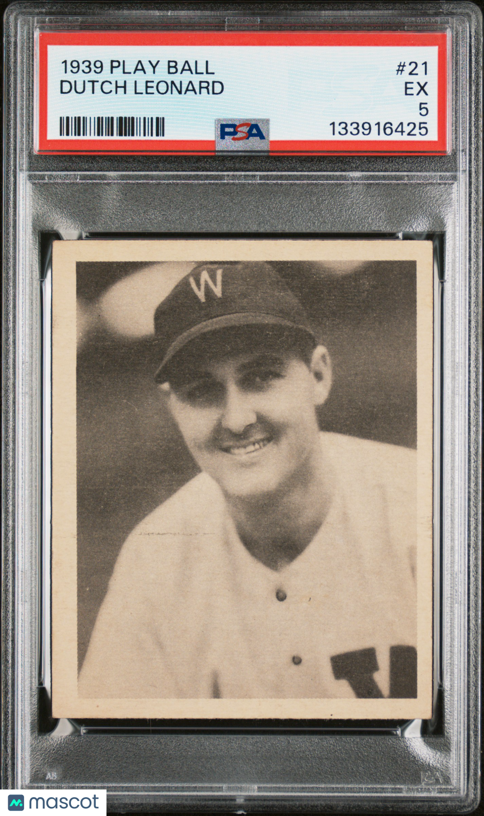1939 Play Ball Dutch Leonard #21 PSA 5
