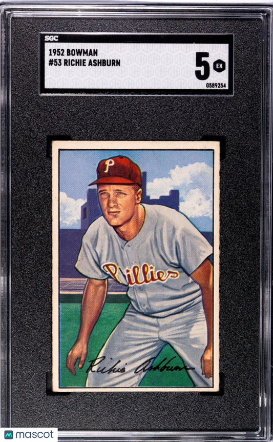 1952 Bowman Richie Ashburn #53 SGC 5