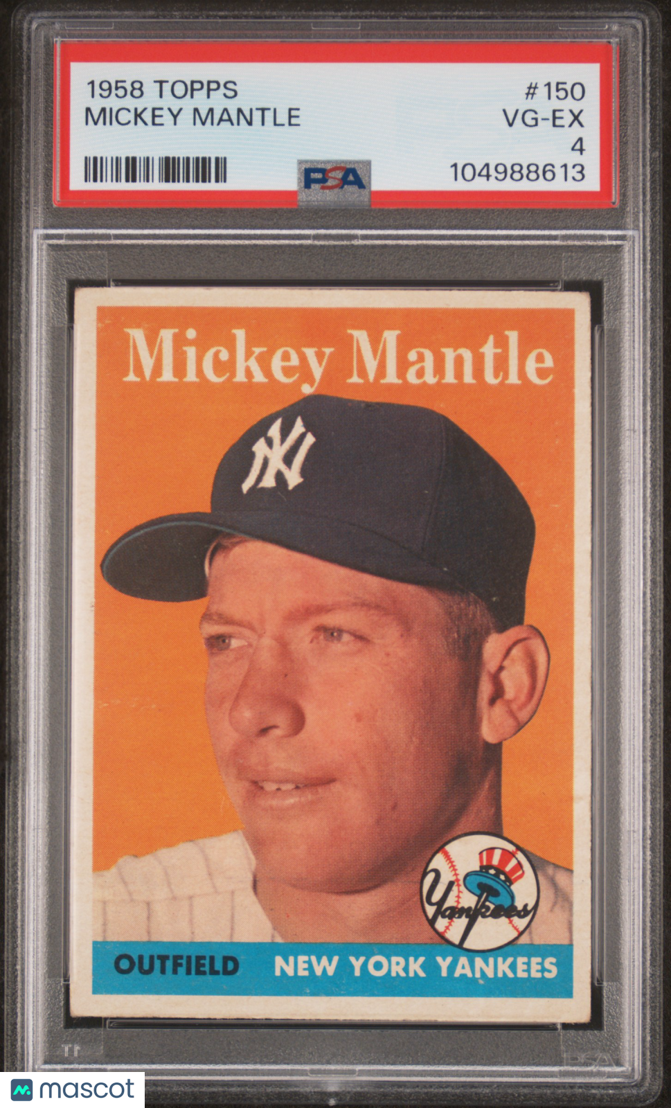 1958 Topps Mickey Mantle #150 PSA 4