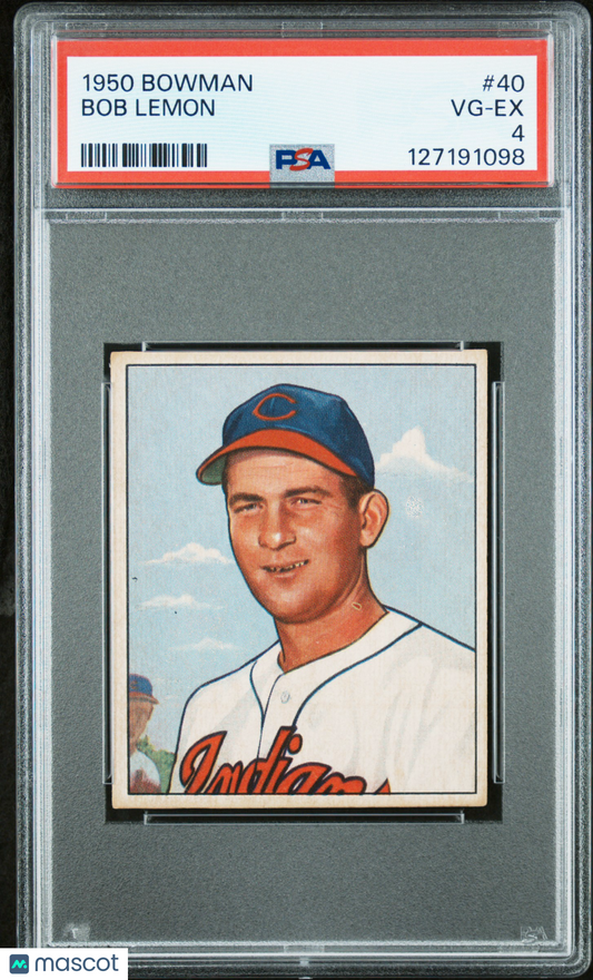 1950 Bowman Bob Lemon #40 PSA 4