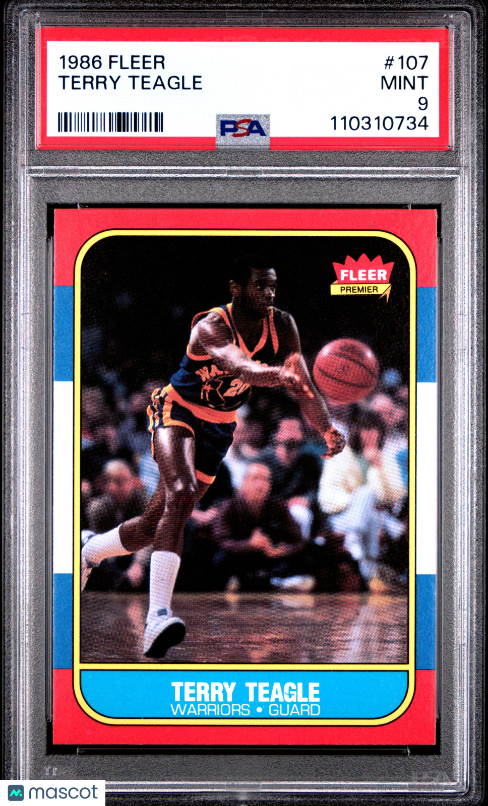 1986 Fleer Terry Teagle #107 PSA 9