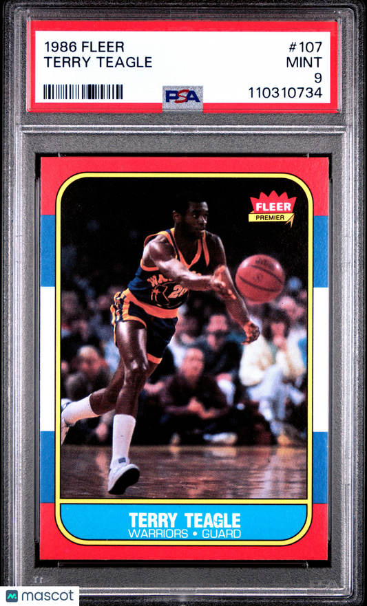 1986 Fleer Terry Teagle #107 PSA 9