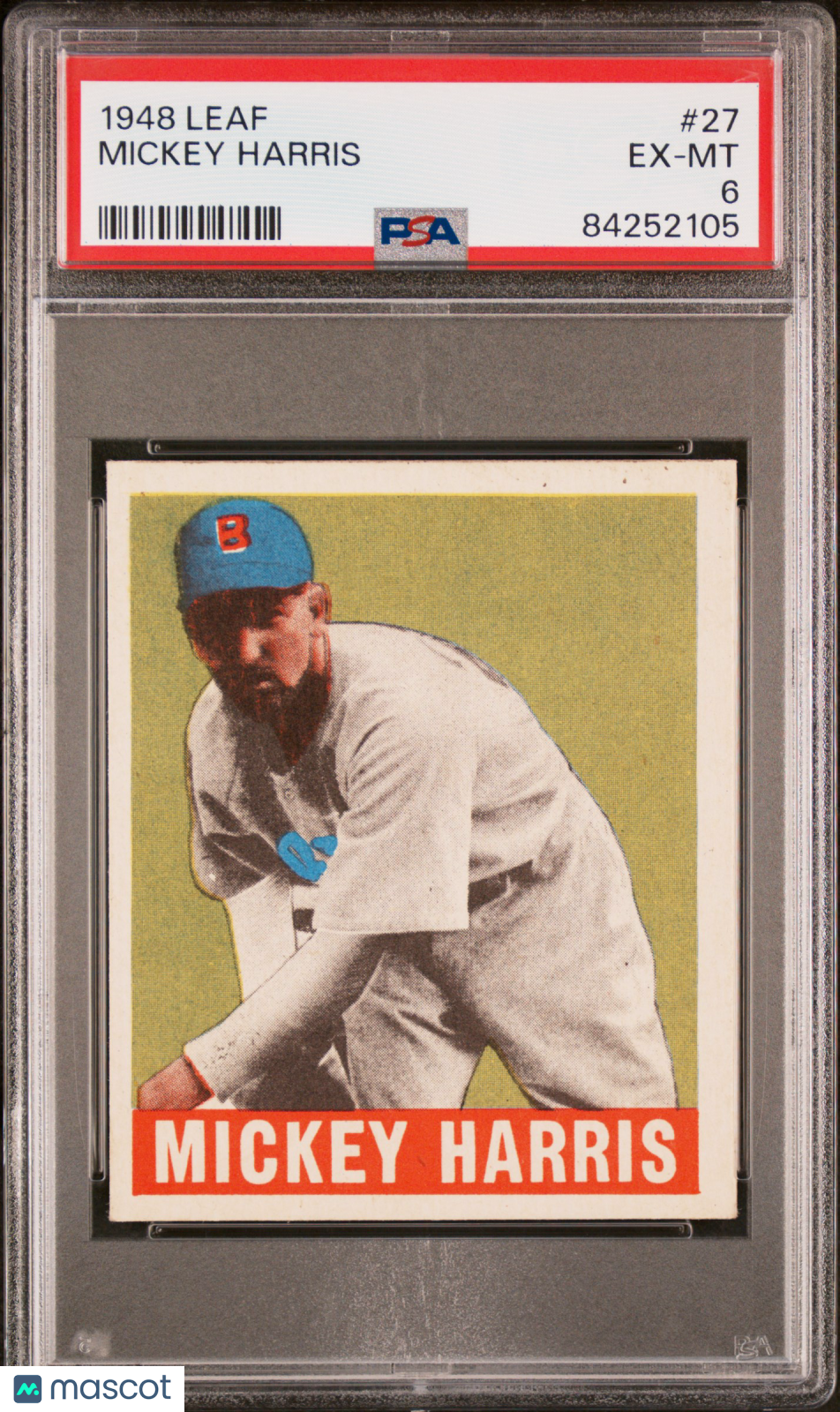 1948 Leaf Mickey Harris #27 PSA 6