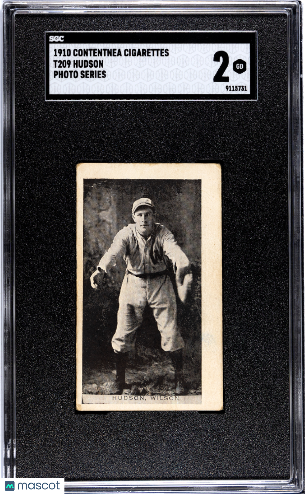 1910 Contentnea Cigarettes (T209) Hudson Photo Series SGC 2