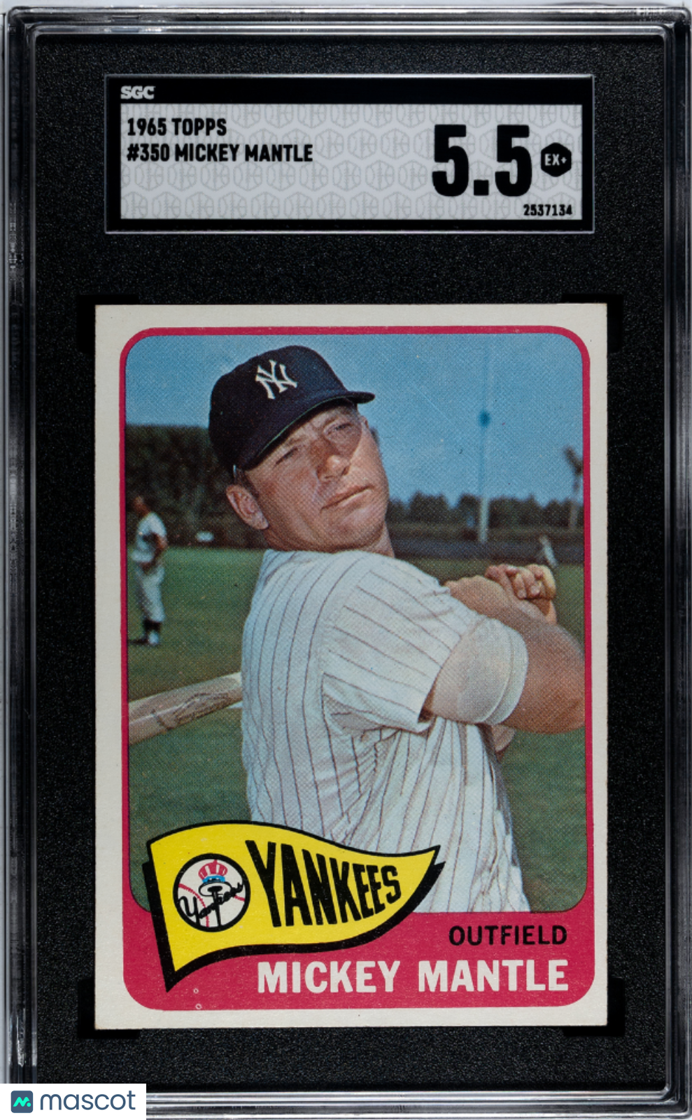 1965 Topps Mickey Mantle #350 SGC 5.5