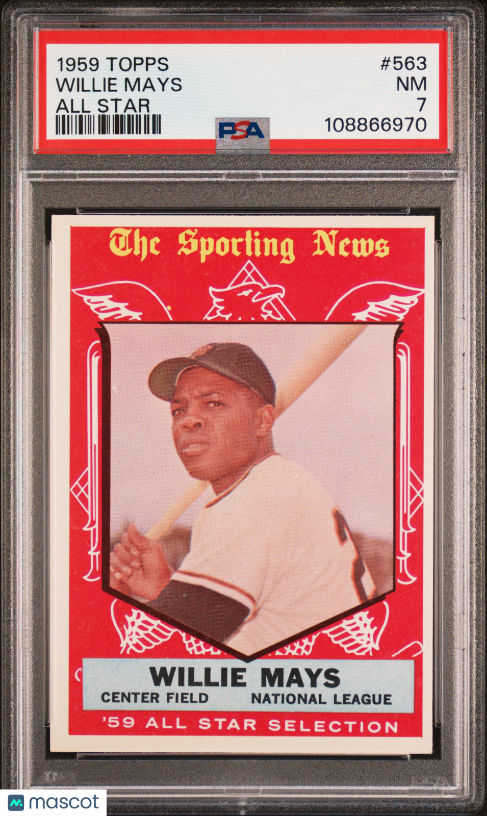 1959 Topps Willie Mays #563 All Star PSA 7