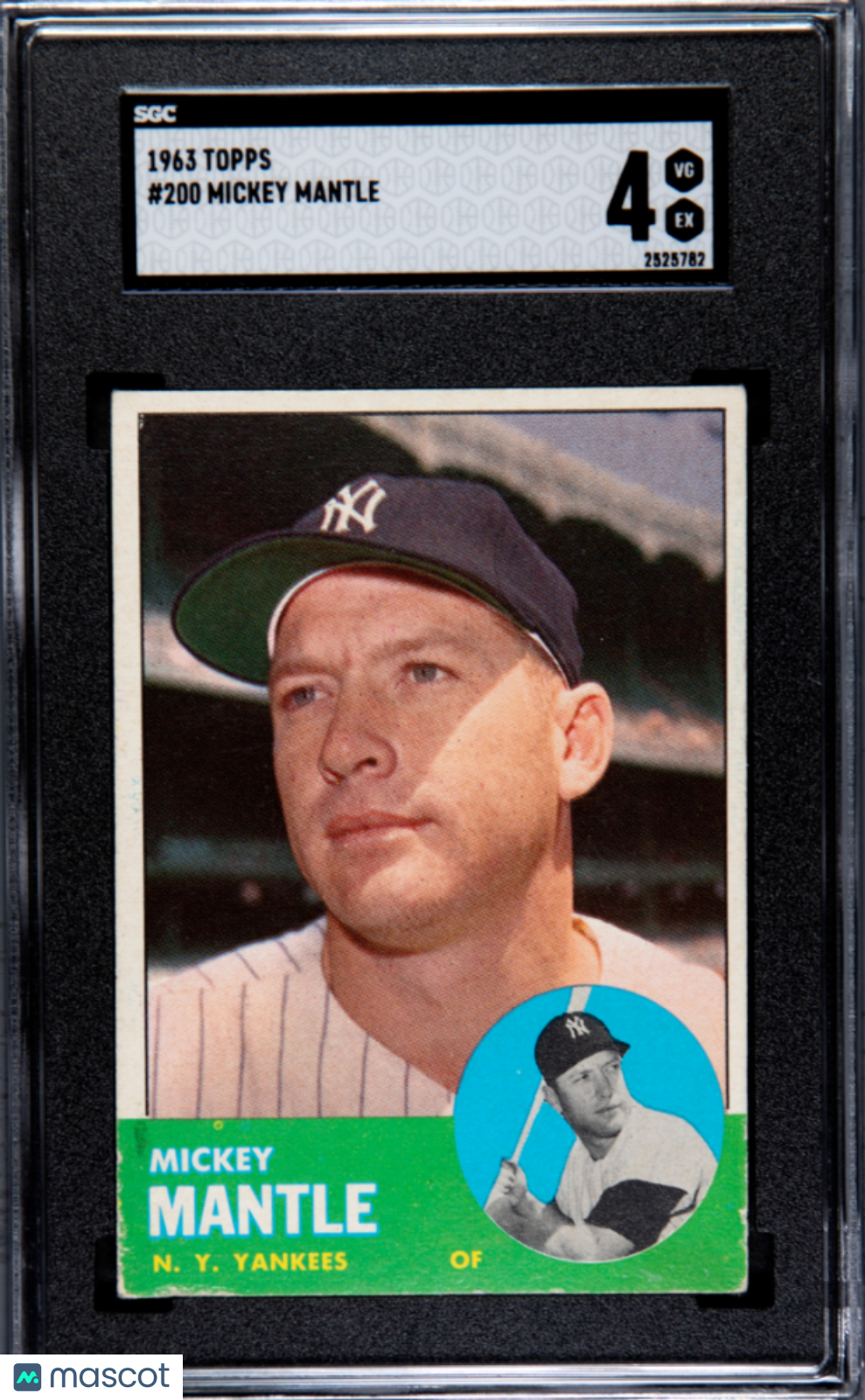 1963 Topps Mickey Mantle #200 SGC 4