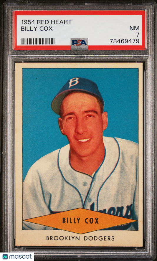 1954 Red Heart Billy Cox PSA 7