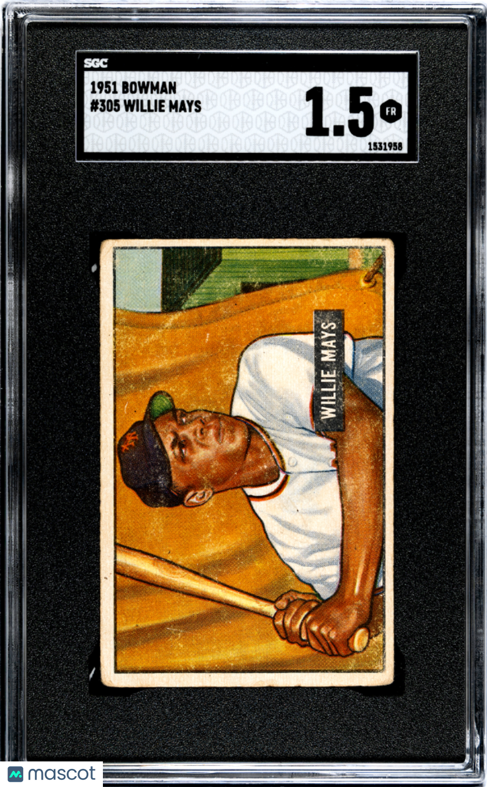 1951 Bowman Willie Mays #305 SGC 1.5