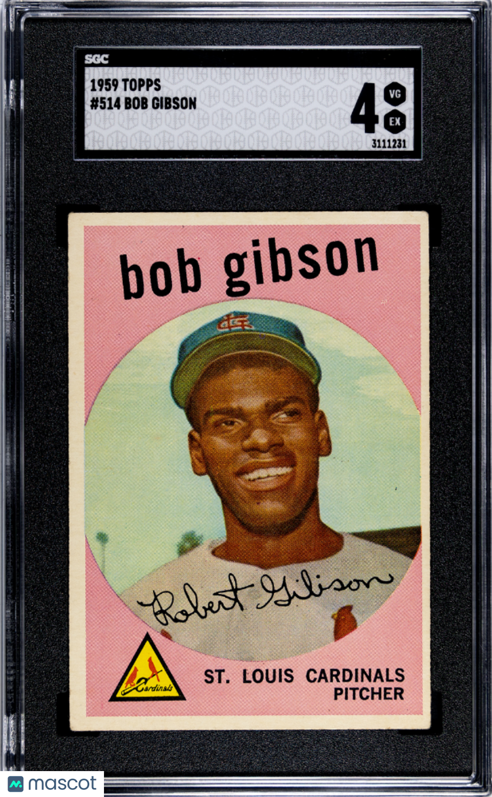 1959 Topps Bob Gibson #514 SGC 4