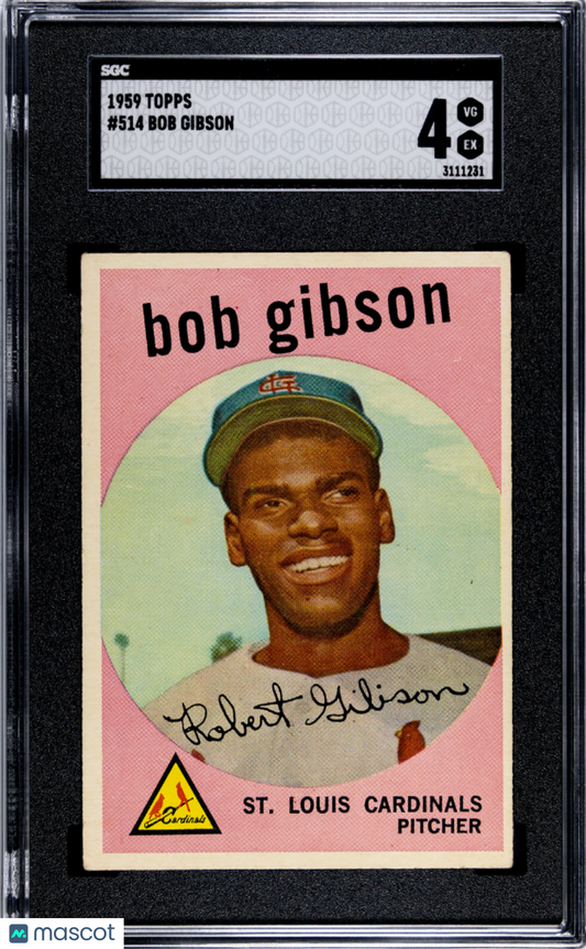 1959 Topps Bob Gibson #514 SGC 4