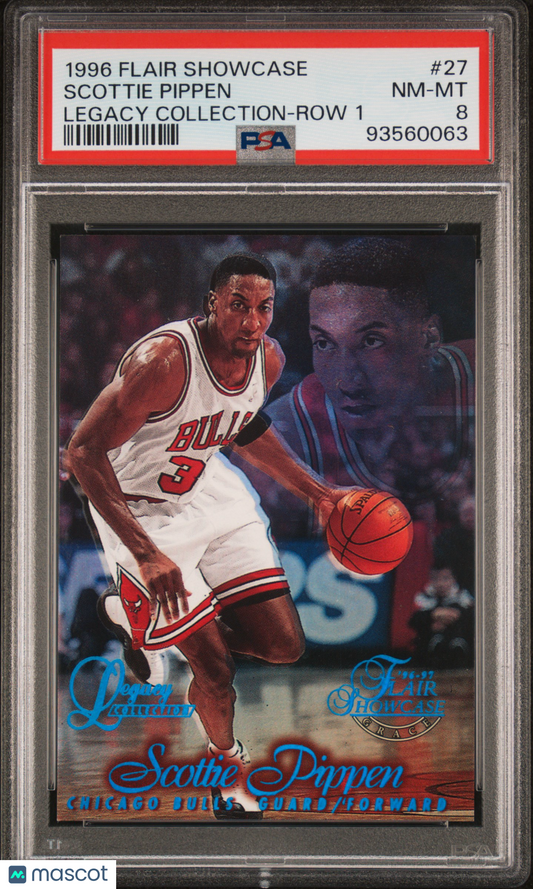 1996 Flair Showcase Legacy Collection Scottie Pippen #27 Row 1 PSA 8