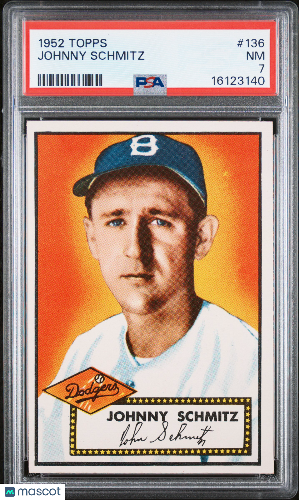 1952 Topps Johnny Schmitz #136 PSA 7