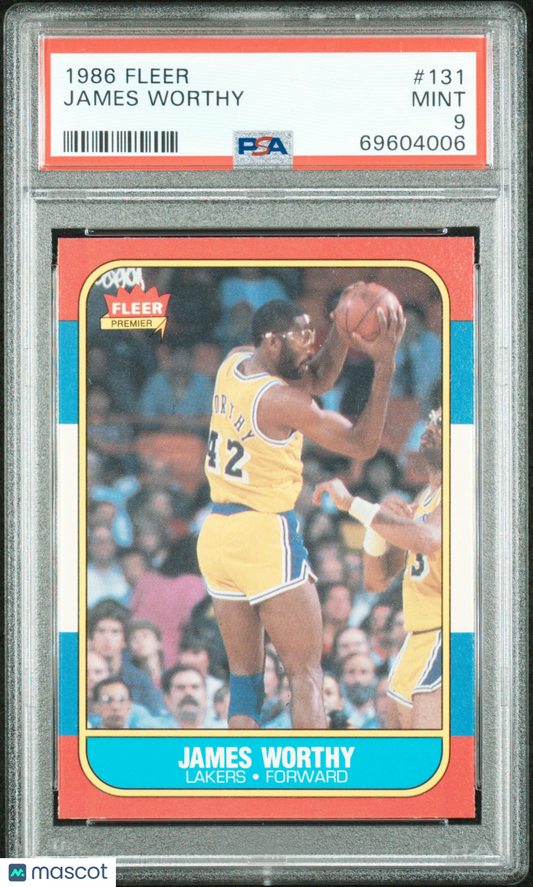 1986 Fleer James Worthy #131 PSA 9