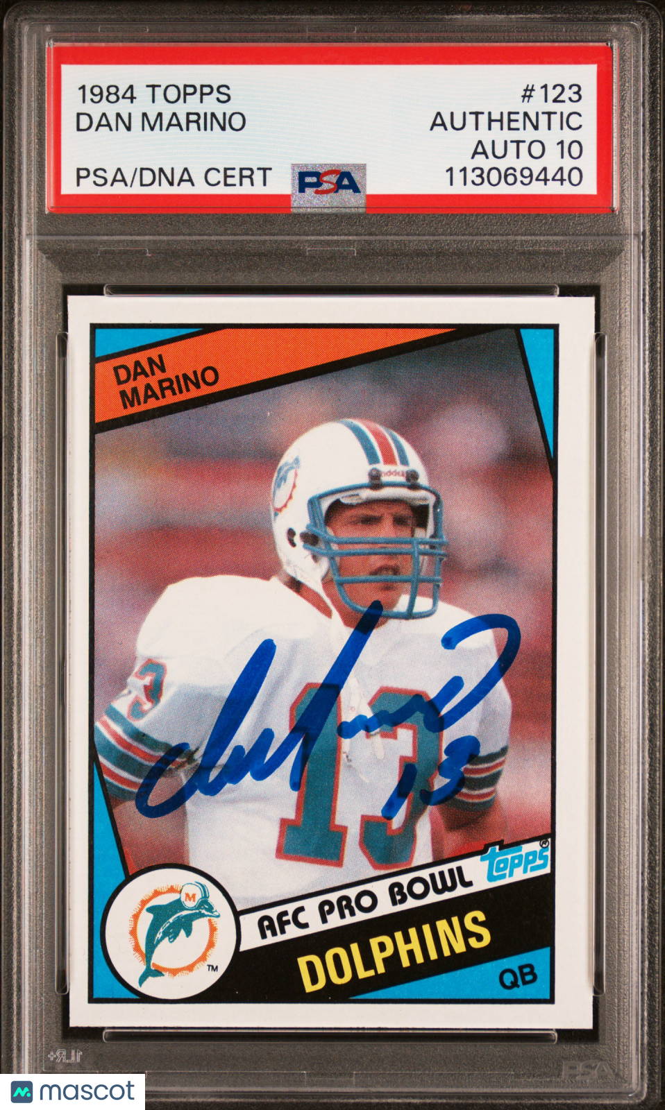 1984 Topps Dan Marino #123 PSA A Auto 10