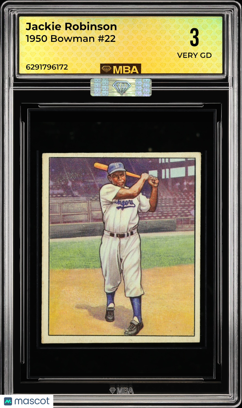 1950 Bowman Jackie Robinson #22 MBA 3