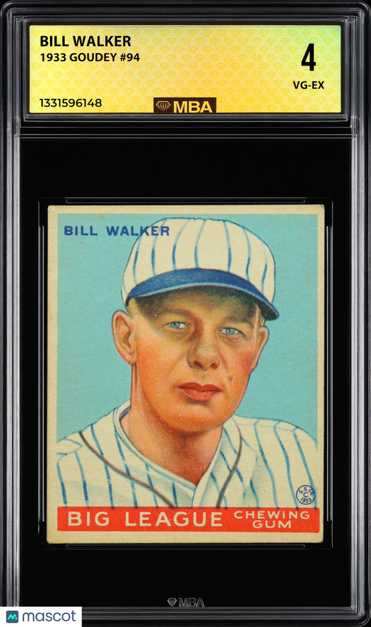 1933 Goudey Bill Walker #94 MBA 4