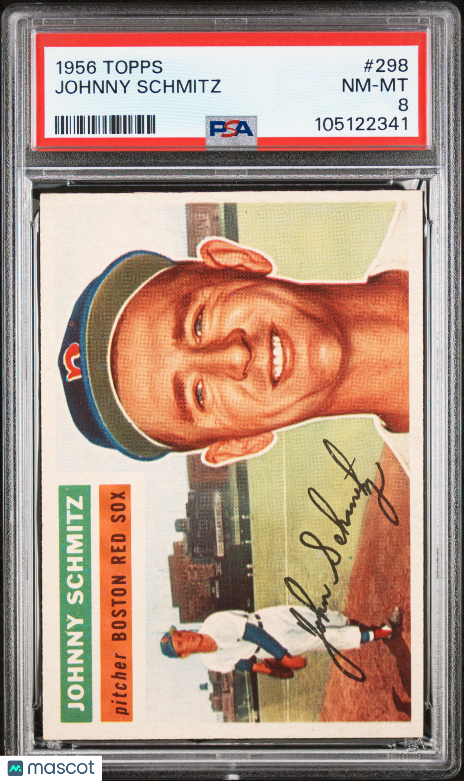 1956 Topps Johnny Schmitz #298 PSA 8