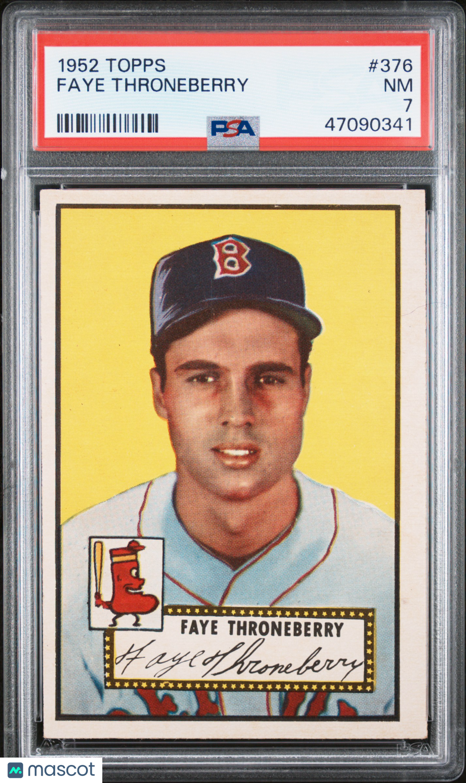 1952 Topps Faye Throneberry #376 PSA 7